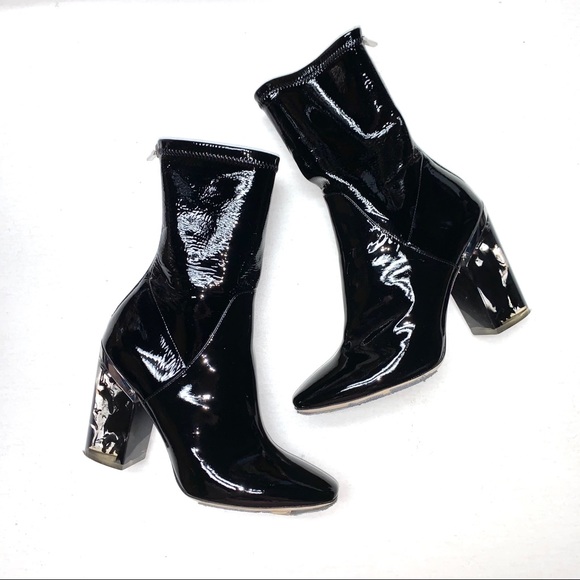 Dior Stretch Patent Lucite Heel "crystal" Boots size 36.5 Black - Picture 3 of 16